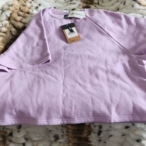 BNWT North Face Lavender Short Sleeve Sweatshirt